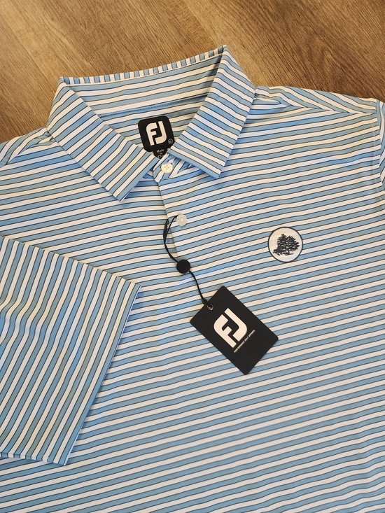 FootJoy Other - FootJoy NWT Lisle Mini Stripe Men's Golf Polo XL Blue/White Striped Wicking